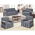 Turkish Stylish Stretchable Sofa Covers Set Grey