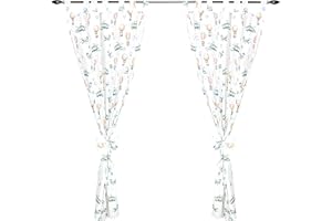 ‎TUPTAM TupTam Kinderzimmer Vorhänge Baby Gardinen mit Schleifen 2er Set, Farbe: Füchse im Flugzeug, Größe: ca. 155x95 cm