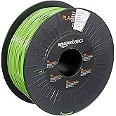Amazon Basics 3D Printer PLA Plastic Filament, 1.75 mm, Bright Green, 1 kg Spool