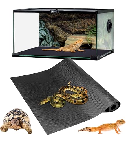Reptile Carpet Bedding – 44.5x200cm Non-Toxic Mat For Bearded Dragons, Snakes, Geckos, Terrarium Liner-789050