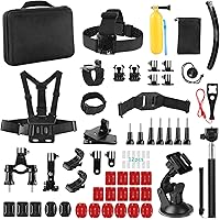 YISSVIC 65 in 1 Action Camera Accessories Kit GoPro Accessory Kit for GoPro Hero 1/2/3/3+/4/5, Hero 4/5 Session, SJ4000…