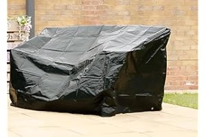 PRADICHI Heavy Duty Waterproof Outdoor Garden Bench Cover 3 Seater – Weatherproof UV Resistant Furniture Protector with Corner Eyelets – Fits Benches up to 160cm