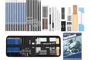 MEIJMJIA YMTECH Lot de 48 crayons à dessin, crayons de couleur et crayons à croquis - Kit d'art professionnel - Outil de dessin - Convient pour les artistes, les étudiants, les débutants