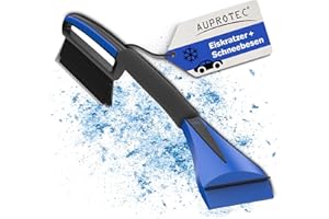‎AUPROTEC AUPROTEC Eiskratzer Auto mit Besen & Softgriff/Eiskratzer mit Besen/Scheibenkratzer Auto/Schneekratzer Auto mit Besen/Scheibenkratzer Winter/Eisschaber Auto – ASE 1 schwarz-blau