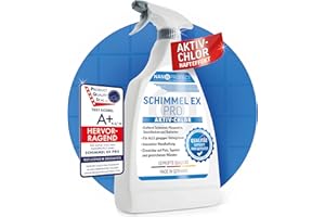 ‎NANOPROTECT Nanoprotect Schimmelentferner | Extrastark durch Aktiv-Chlor | Professionelles Schimmelspray mit Hafteffekt gegen Verlaufen | Schimmelstop | Schimmel Ex Pro