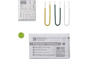 Delta Dore Récepteur éclairage connecté Tyxia 5610 - Pilotage des éclairages à distance et à la voix - 6351400, Blanc