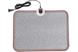 Livtribe AC 230V Heated Floor Mat for Foot, Carbon Crystal Heating Pad, Electric Heated Foot Warmers for Office, Home(Grey)