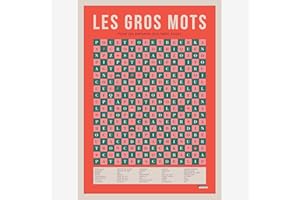 LA MAJORETTE A MOUSTACHE LA Majorette À Moustache - Affiche Les Gros Mots - Idée cadeau - 50 cm x 70 cm - Livrée dans Un Tube Protecteur en Carton pour Les Amateurs d'humour décalé