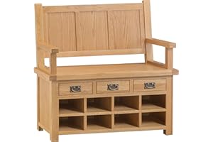 The Furniture Outlet Colchester Chunky Oak Monks Bench