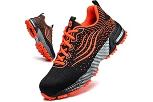 CYKYGGO Zapatos de Seguridad para Hombre Mujer Zapatillas Trabajo Comodo Ligero Calzado de Seguridad con Punta de Acero Transpirable