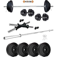 Kore PVC 12 Kg Combo Home Gym Kit with Gym Rods + 2 x 14” Dumbbell Rods