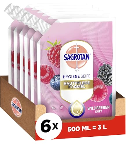 Sagrotan Handseife Nachfller Aloe Vera  6 x 500 ml Flssigseife &  Handseife Nachfller Brombeere und Waldfrchte  6 x 500 ml Flssigseife :  Amazon.de: Kosmetik