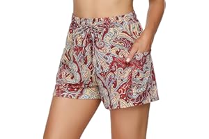 Irevial Short D'été pour Femme Court