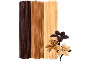 GUWINA 300 Pièces Fil Chenille Marron pour Loisirs Créatifs, 30cm Long et 8mm d'Épaisseur, Lot de Cure Pipe Multicolores, 3 Couleurs pour Fleurs DIY et Décoration Festive (Dégradé de Marron)