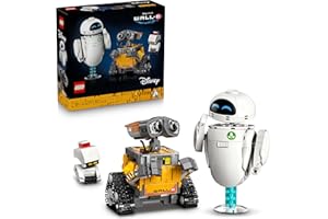 LEGO ǀ Disney i Pixar WALL-E i EWA, modele kolekcjonerskie do zbudowania z filmu animowanego, pomysł na randkę i kreatywny prezent dla pary, dla dziewczyny i kobiety, zestaw dla dorosłych fanów 43279