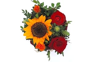 Arteks Blumen Blumenstrauß Blumentorte Größe L-XXL Blütenzauber Bunte Blumentorten mit Filz Stoff kostenloser Glückwunschkarte XL (Danke)