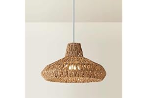 MiniSun | Natural Woven Ceiling Light Shade | Pendant Lights, Home Décor & Improvement Essential | 350mm Shade Width