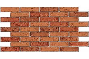 ETERNAL PARQUET Pannelli 3D Rivestimento a parete in PVC effetto pietra MATTONI ROSSI Realistici e isolanti.