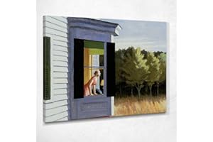 KUADER Cape cod Morning Mattina A Cape cod Edward Hopper Quadro Stampa su Tela Eho7 Alta qualità Certificata Fine Art Giclée, Fatto in Italia, 100x80 cm
