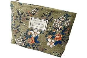 FYBLOSSOM Reise Kosmetiktasche Kulturtasche Cord Makeup Organizer, Tragbare Rose Make Up Tasche Klein Waschbeutel Kulturbeutel Organizer, Portable Reise Makeup Lagerung Organizer Für Damen Und Mädchen (Stil C)