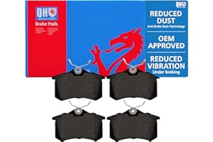 Quinton Hazell Brake Pad Set - 4 OEM Quality Direct Fit Replacement Brake Pads for Single Axle - Rear - Including Brake Caliper Screws - BP456