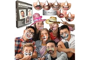 Bada Bing 30 Motive lustige Nasenmasken für Fotobox, Hochzeit, JGA & Geburtstag – Maske als Foto Verkleidung, Party Zubehör und Deko - Witzige Foto-Requisiten für unvergessliche Party-Momente Spiel