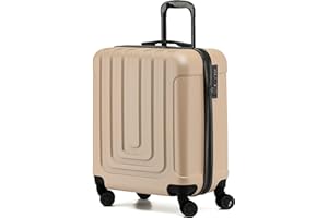 Flight Knight Premium Hard Shell Lightweight Cabin Case - 8 kół spinner - wbudowany zamek TSA i port USB - Luggage przystosowany do ponad 100 linii lotniczych w tym easyJet, Ryanair & Jet2-55x35x20cm,