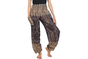 Lofbaz Harem Pants for Women Yoga Boho Hippie Clothing Womens Palazzo Bohemian Pajama Trousers Beach Indian Gypsy Genie Clothes