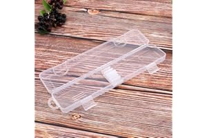 OriGlam Custodia trasparente per stoviglie, contenitore portatile per posate, contenitore trasparente per cucchiai, forchette, bacchette, per viaggi, campeggio, picnic (B)