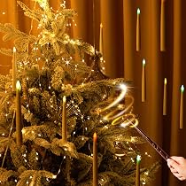 Bougies LED Flottantes ZVO Lot De 12 - Avec Télécommande Baguette Magique, Effet Flamme Réaliste - Pour Noël, Halloween