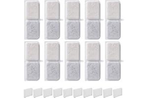 LCXCXY Filtre Fontaine Eau Chat, pour 20 Filtre Fontaine Eau Chat Catit, contient 10 éléments Filtrants et 10 éponges Filtrantes, Filtre Fontaine Chat, Filtre avec résine activée Filtre Fontaine a Eau Chat