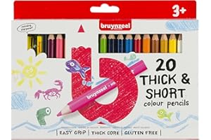 Bruynzeel Short and Thick Colour Pencils 20-Piece Set