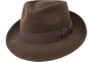 Borges & Scott B&S Premium Doyle kapelusz Teardrop Fedora - 100% filc wełniany – idealny do podróży – odporny na działanie wody – uniseks