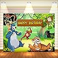 Party Baazaar Jungle Book Theme Backdrop | Birthday Backdrop for Decoration | Safari Theme Birthday Decoration | Wild One Jungle Animal Banner for Kids (Pack of 1, Size: 5x4 Feet)