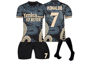 PANGKII R.Madrid Bellingham Football Kits Vinicius Jr Football Kit,Ronaldo Football Kits For Kids.R.Madrid Football Training Shirts Shorts and Socks for Kids and Adults