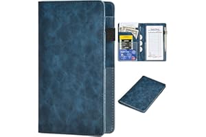 HERRIAT Server Books for Waitress - Leather Waiter Book Server Wallet with Zipper Pocket, Cute Waitress Book&Waitstaff Organizer with Money Pocket Fit Server Apron