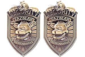 NOAFUNZO Set of 2 FNAF Premium Handmade Lapel Pin Brooch Badges - FNAF Alloy Cartoon Brooch Badge Pins for Clothes Backpack Buttons Jewelry Accessories