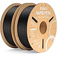 ELEGOO Rapid PETG Filament 1.75mm Black 2KG, High Speed Tough 3D Printer Filament Dimensional Accuracy +/- 0.02 mm, 1kg Cardboard Spool(2.2lbs), Fits for Most FDM 3D Printers