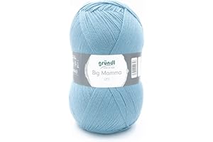 Gründl Big Mamma uni (lana per maglieria, set per uncinetto, filato per maglieria e uncinetto effetto lana, 100 % poliacrilico, 400 g / 1040 m, spessore del ferro: 3,5 - 4,5, 1 x 400 g), Ice mint
