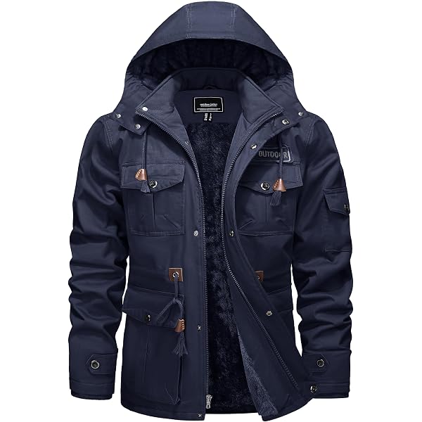 Lonya Militär Parka Gefüttert Lonya Winterjacke Herren - Militärparka Mit Fleecefutter & Abnehmbarer Kapuze Herren Winterjacke Lang