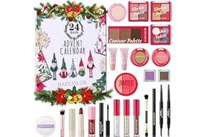 BADCOLOR Adventskalender Makeup 2025 Beauty, 24 Tage Make Up Adventskalender Frauen Damen, Weihnachts Countdown Kalender voller Make Up Kits Geschenksets