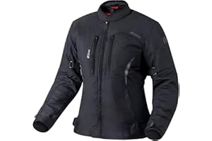 OZONE MOTO Delta IV Lady Veste de moto textile pour femmes Membrane Protections coudes et épaules 3 canaux de ventilation Éléments réfléchissants 4 poches