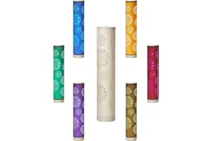 ‎NORTHPOINT Northpoint LED Lichtsäule Stehlampe mit samtiger Textil Oberfläche und Stanzmuster Höhe ca. 64cm RGB und warmweißes Licht stufenlos dimmbar (Creme Pusteblume)