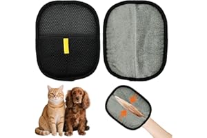 Huucozn 2PCS Fell Magnet Handschuh Tierhaarentferner pet hair Remover glove Fellmagnet Haarentfernungshandschuh Katzen Hunde Antistatischer Haustierhaar-entferner Handschuh Fellhandschuh für haustier