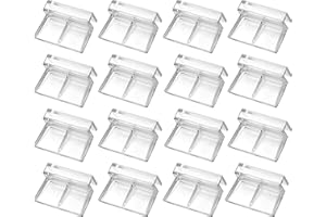WANGCL 16 Stücke Fisch Tanks Glas Abdeckung Clip Aquarien Aquarium Acryl Clips Transparent Fisch Tank Deckel Halter Universal Deckel Clips für Randlose Aquarien 6mm Aquarium Abdeckung Halterung