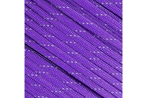 WEST COAST PARACORD fluorescent réfléchissant 550 TYPE III Guyline Tente Corde Camping de survie Cordon Haute visibilité Paracord- Rot et résistant aux UV – Plusieurs coloris – Plusieurs tailles, Reflective Acid Purple