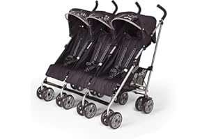 Kids Kargo Triple Stroller Black