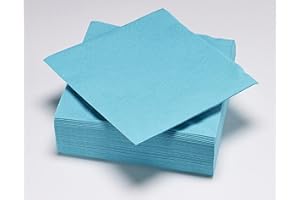 LE NAPPAGE ARTS DE LA TABLE Le Nappage - Tovaglioli in ovatta 33 x 33 cm, 2 veli, colore: Turchese FSC, cellulosa, 33 x 33 cm