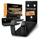 CYCLISTAR Soporte de Pared para Bicicletas de hasta 40 kg - Robusto Soporte de Pared para MTB, Bicicleta de Carretera, e-Bike