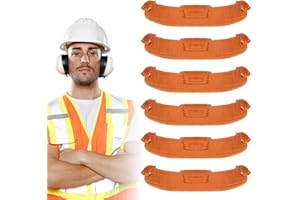 LIQWEI 6 Pcs Hard Hat Sweatband, Hard Hat Insert Replacement Reusable Hardhat Liners, Hards Hats Accessories for Chainsaw, Welding, Construction & Forestry Helmets